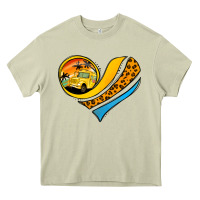 Mossy school bus heart Heavy Core Tee - Jasminsmagicworld