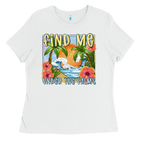 White find me under the palms Ladies Tee - MaliasSmallBusiness