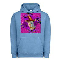 Pigment Pebble Blue Halloween Saanen Goat Urban Hoodie - LillyAllenDesigns