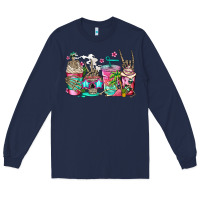 Navy skeleton summer coffee cups Long Sleeve Tee - Jasminsmagicworld