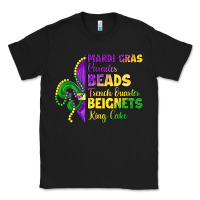Black mardi gras parades beads french quarter beignets k Classic Tee - LillyAllenDesigns