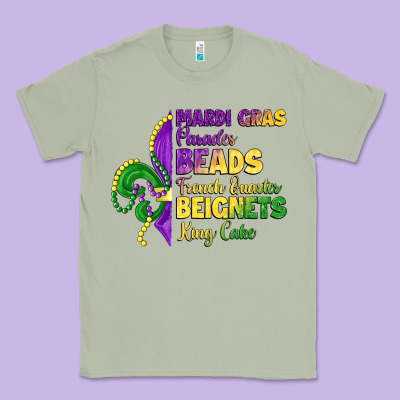 Mardi Gras Parades Beads French Quarter Beignets K Classic Tee Designed By Lillyallendesigns