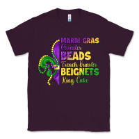 Plum mardi gras parades beads french quarter beignets k Classic Tee - LillyAllenDesigns