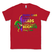 Red mardi gras parades beads french quarter beignets k Classic Tee - LillyAllenDesigns
