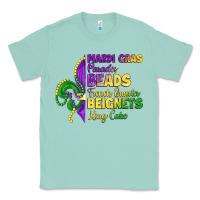 Seafoam mardi gras parades beads french quarter beignets k Classic Tee - LillyAllenDesigns