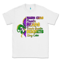 White mardi gras parades beads french quarter beignets k Classic Tee - LillyAllenDesigns