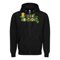 Black Beer and shamrock Zipper Hoodie - CowGirlArtShop