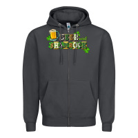 Smoke Beer and shamrock Zipper Hoodie - CowGirlArtShop