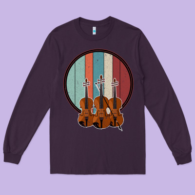 Violin Vintage Long Sleeve Tee Designed By Bettercallsaul