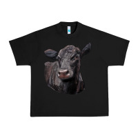 Black Black Angus Cow Illustrations Urban Heavy Tee - LillyAllenDesigns