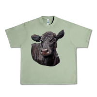 Oil Green Black Angus Cow Illustrations Urban Heavy Tee - LillyAllenDesigns