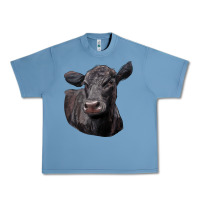 Pebble Blue Black Angus Cow Illustrations Urban Heavy Tee - LillyAllenDesigns