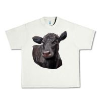 Pistachio Black Angus Cow Illustrations Urban Heavy Tee - LillyAllenDesigns