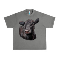 Tornado Black Angus Cow Illustrations Urban Heavy Tee - LillyAllenDesigns