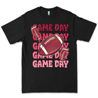 Black game day football Premium Tee - MaliasSmallBusiness