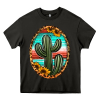 Asphalt serape and sunflower cactus Heavy Core Tee - Jasminsmagicworld