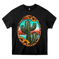 Black serape and sunflower cactus Heavy Core Tee - Jasminsmagicworld