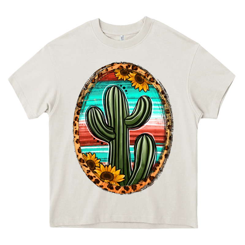 Serape And Sunflower Cactus Heavy Core Tee by Jasminsmagicworld | Teevron