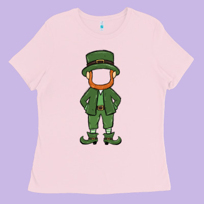 Leprechaun Boy Faceless Ladies Tee Designed By Maliassmallbusiness