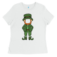 White leprechaun boy faceless Ladies Tee - MaliasSmallBusiness