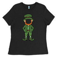 Black leprechaun boy faceless Ladies Tee - MaliasSmallBusiness