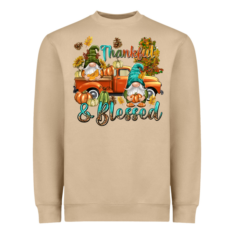 Fall Thankful And Blessed Heavyweight Sweatshirt by NancyCooperArtShop | Teevron