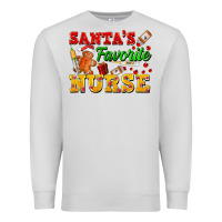 Dove Grey Santa's Favorite Nurse Premium Sweatshirt - FaDigitalArtStudio