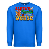 True Royal Santa's Favorite Nurse Premium Sweatshirt - FaDigitalArtStudio