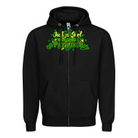 Black Just a girl who loves St. Patrick's Day Zipper Hoodie - HowdyJamesFarm