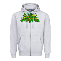 Heather Grey Just a girl who loves St. Patrick's Day Zipper Hoodie - HowdyJamesFarm
