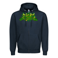 Navy Just a girl who loves St. Patrick's Day Zipper Hoodie - HowdyJamesFarm