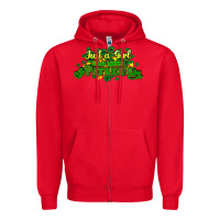 Red Just a girl who loves St. Patrick's Day Zipper Hoodie - HowdyJamesFarm