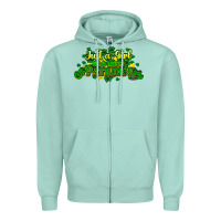 Seafoam Just a girl who loves St. Patrick's Day Zipper Hoodie - HowdyJamesFarm