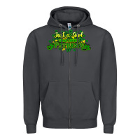 Smoke Just a girl who loves St. Patrick's Day Zipper Hoodie - HowdyJamesFarm