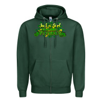 Sports Green Just a girl who loves St. Patrick's Day Zipper Hoodie - HowdyJamesFarm
