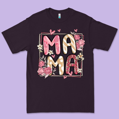 Floral Mama Premium Tee Designed By Maliassmallbusiness