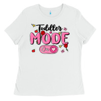 White toddler mode on Ladies Tee - MaliasSmallBusiness