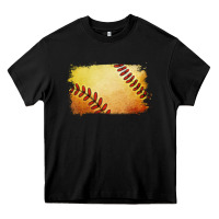 Black softball brushstroke Heavy Core Tee - Jasminsmagicworld