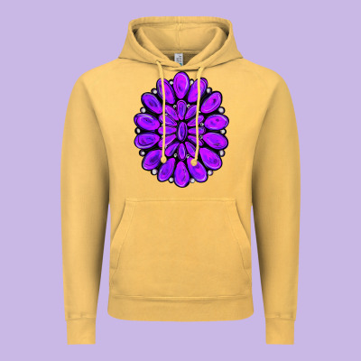 Purple Gemstone Jewelny Vintage Hoodie Designed By Ranaportraitstore