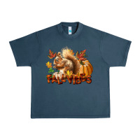Midnight Navy Fall Vibes Squirrel Urban Heavy Tee - LillyAllenDesigns