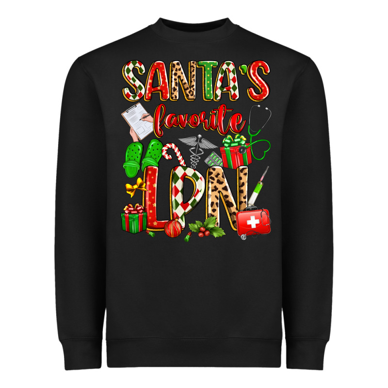 Santa's Favorite Lpn Heavyweight Sweatshirt by texasbilliewilder | Teevron