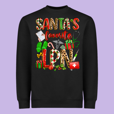 Santa's Favorite Lpn Heavyweight Sweatshirt Designed By Texasbilliewilder
