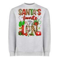 Heather Grey santa's favorite lpn Heavyweight Sweatshirt - texasbilliewilder