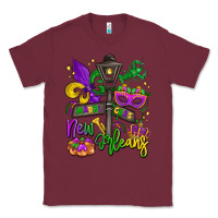 Burgundy new orleans mardi gras Classic Tee - LillyAllenDesigns