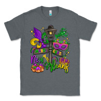 Charcoal Heather new orleans mardi gras Classic Tee - LillyAllenDesigns