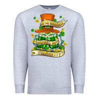 Heather Grey buy me green beer and tell me ı am pretty Premium Sweatshirt - FaDigitalArtStudio