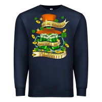 Navy buy me green beer and tell me ı am pretty Premium Sweatshirt - FaDigitalArtStudio
