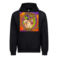 Black Halloween Pomeranian Dog Urban Hoodie - LillyAllenDesigns