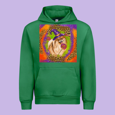 Halloween Pomeranian Dog Urban Hoodie Designed By Lillyallendesigns