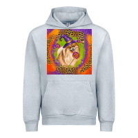 Heather Grey Halloween Pomeranian Dog Urban Hoodie - LillyAllenDesigns